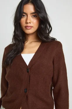 Cardigan tricoté asymétrique