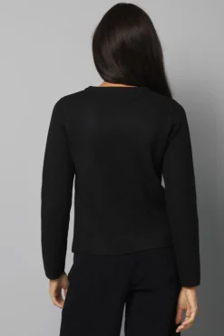 Cardigan Tricoté à Boutons Dorés