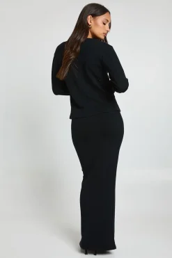 boohoo Cardigan tricoté à boutons dorés et jupe midaxi ensemble coordonné<Femme Pulls Et Gilets|Toutes Les Mailles