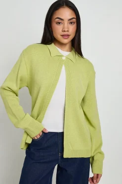 boohoo Cardigan Tricoté À Col<Femme Pulls Et Gilets|Toutes Les Mailles