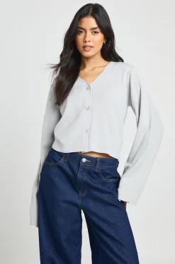 boohoo Cardigan tricoté à col en V<Femme Pulls Et Gilets|Toutes Les Mailles