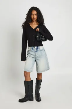 boohoo Cardigan tricoté à col en V<Femme Pulls Et Gilets|Toutes Les Mailles
