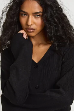 boohoo Cardigan tricoté à col en V<Femme Pulls Et Gilets|Toutes Les Mailles
