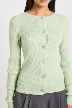 boohoo Cardigan Tricoté à Col Montant avec Boutons Côtelé<Femme Pulls Et Gilets|Toutes Les Mailles