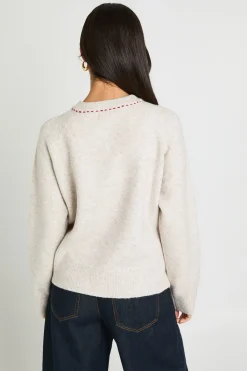 boohoo Cardigan tricoté à col montant avec détail de mailles<Femme Pulls Et Gilets|Toutes Les Mailles