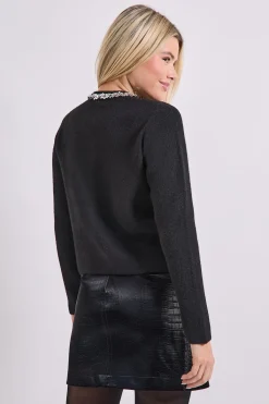 Dorothy Perkins Cardigan Tricoté à Col Pailleté<Femme Pulls Et Gilets|Toutes Les Mailles