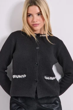 Dorothy Perkins Cardigan Tricoté à Col Pailleté<Femme Pulls Et Gilets|Toutes Les Mailles