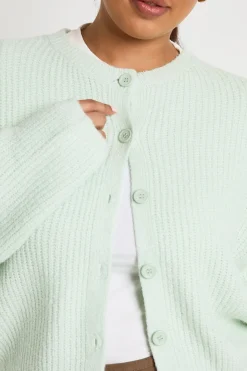 CARDIGAN TRICOTÉ CÔTELÉ BOUTONNÉ GRANDE TAILLE