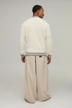 Cardigan Tricoté Côtelé Coupe Regular