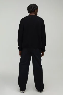 Cardigan Tricoté À Côtes Raglan Coupe Décontractée Ample