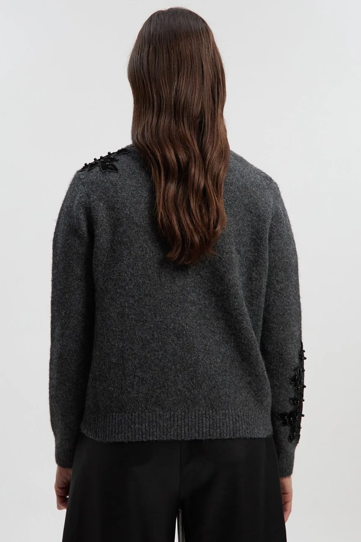 KarenMillen Cardigan Tricoté Douillet Orné de Dentelle<Femme Pulls Et Gilets|Toutes Les Mailles