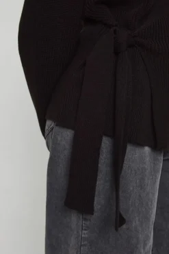 Cardigan tricoté à drapé latéral pour femmes enceintes
