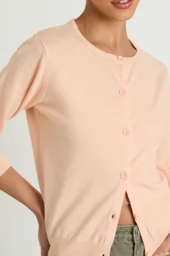 Cardigan Tricoté Léger Ultra Doux à Col Rond