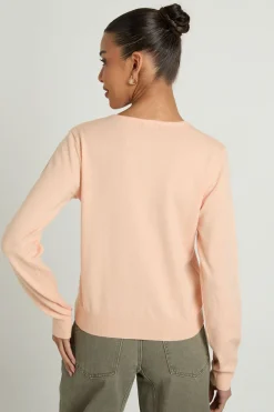Cardigan Tricoté Léger Ultra Doux à Col Rond