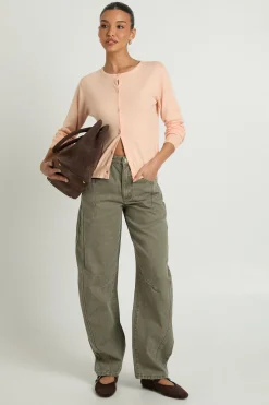 Cardigan Tricoté Léger Ultra Doux à Col Rond