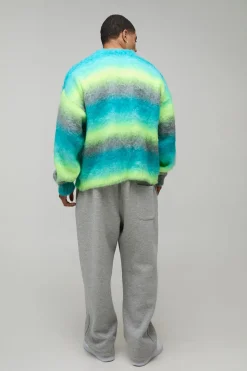 Cardigan Tricoté Moelleux Ombré Ample Oversize