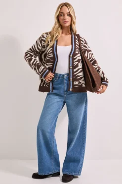 Dorothy Perkins Cardigan Tricoté à Motif Animal<Femme Pulls Et Gilets|Toutes Les Mailles