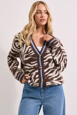 Dorothy Perkins Cardigan Tricoté à Motif Animal<Femme Pulls Et Gilets|Toutes Les Mailles
