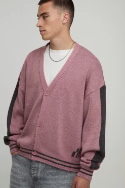 Cardigan tricoté moto, décontracté, à la coupe carrée et duveteux