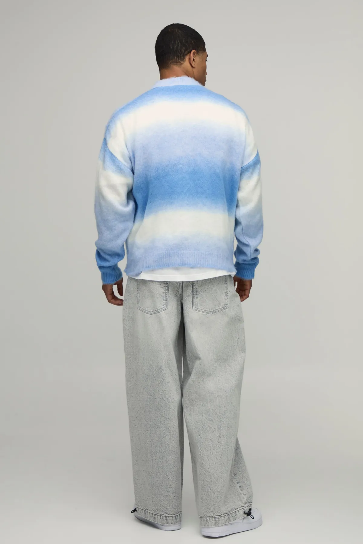 boohooMAN Cardigan Tricoté Ombré Coupe Ample Décontractée<Homme Maille|Mailles