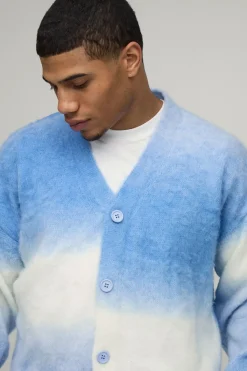 boohooMAN Cardigan Tricoté Ombré Coupe Ample Décontractée<Homme Maille|Mailles