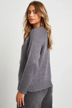 boohoo Cardigan tricoté orné de détails en paillettes<Femme Pulls Et Gilets|Toutes Les Mailles