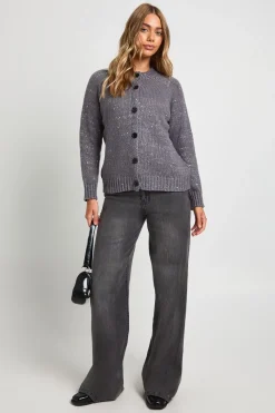 boohoo Cardigan tricoté orné de détails en paillettes<Femme Pulls Et Gilets|Toutes Les Mailles