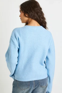 Cardigan tricoté épais à col rond super doux