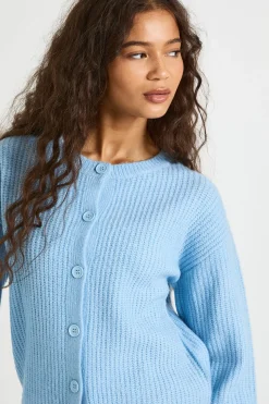 Cardigan tricoté épais à col rond super doux