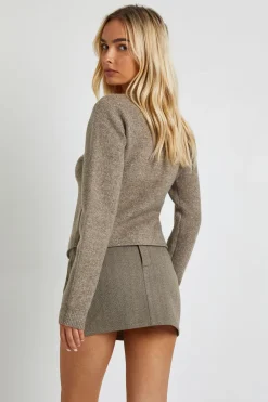Cardigan tricoté slim fit à boutons traversants