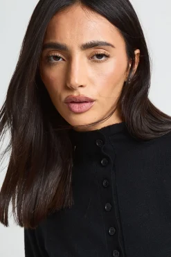 boohoo Cardigan Ultra Doux En Maille À Col Montant Avec Boutonnage Intégral<Femme Pulls Et Gilets|Toutes Les Mailles