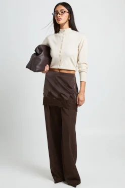 Cardigan Ultra Doux En Maille Col Montant Avec Boutonnage Intégral