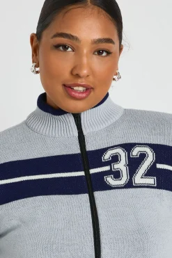 Cardigan Varsity Plus à zip