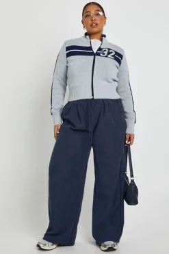 Cardigan Varsity Plus à zip