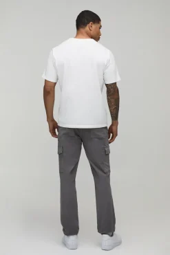 Cargo Coupe Slim Taille Élastique avec Revers