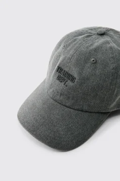 boohooMAN Casquette Délavée Training Dept<Homme Accessoires|Chapeaux, Gants Et Écharpes