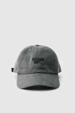 boohooMAN Casquette Délavée Training Dept<Homme Accessoires|Chapeaux, Gants Et Écharpes