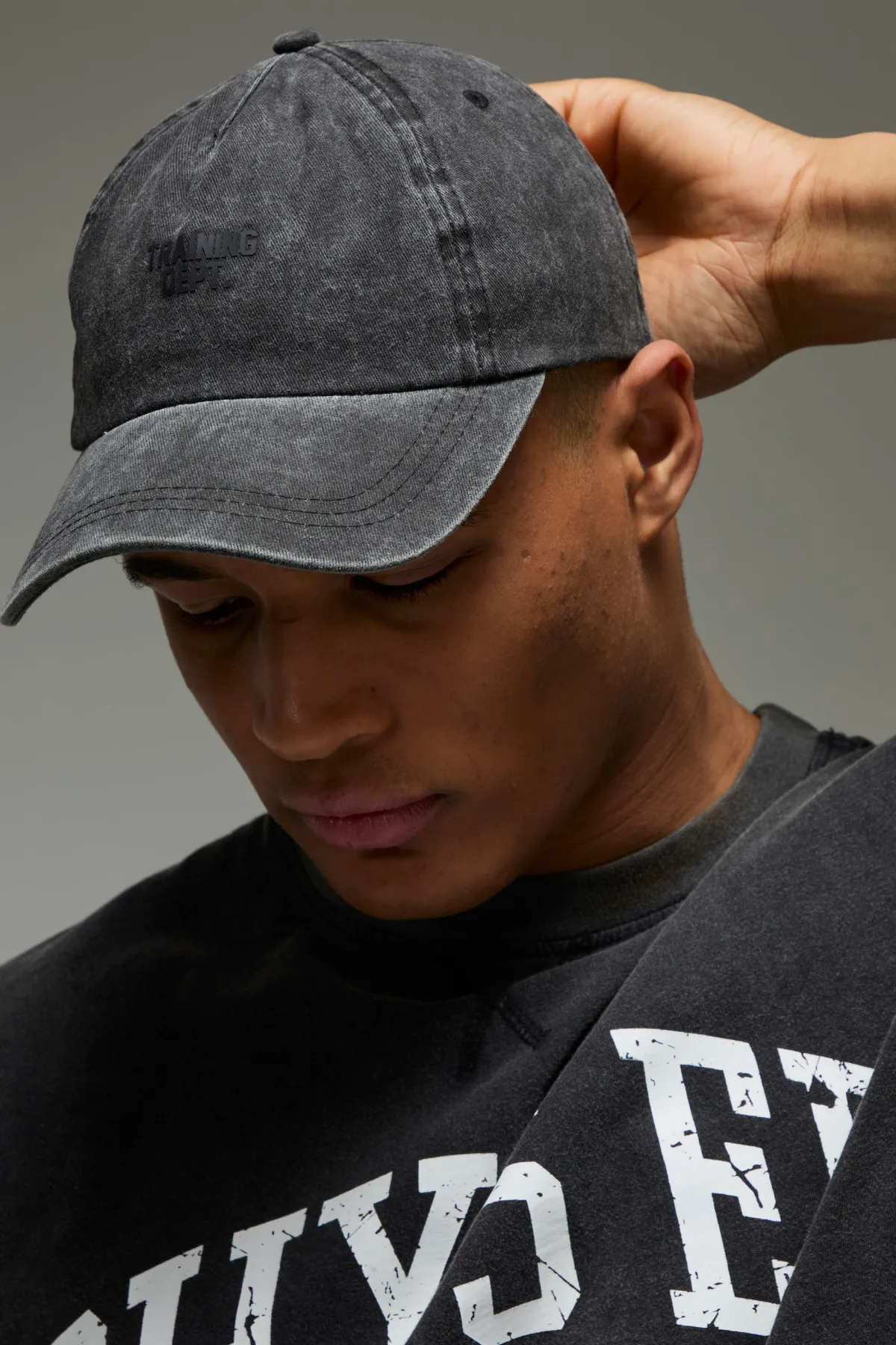 boohooMAN Casquette Délavée Training Dept<Homme Accessoires|Chapeaux, Gants Et Écharpes