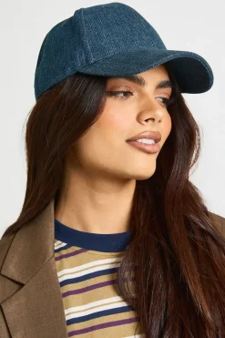 boohoo Casquette En Denim Indigo Délavé< Chapeaux