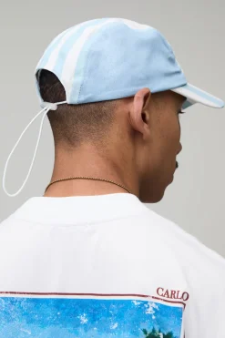 boohooMAN Casquette Manoir Champêtre À Rayures Avec Logo Script Man<Homme Chapeaux, Gants Et Écharpes