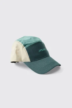 boohooMAN CASQUETTE POUR HOMME LÉGÈRE EN NYLON À PANNEAUX<Homme Chapeaux, Gants Et Écharpes