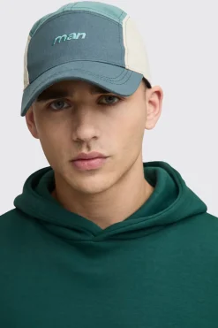 boohooMAN CASQUETTE POUR HOMME LÉGÈRE EN NYLON À PANNEAUX<Homme Chapeaux, Gants Et Écharpes