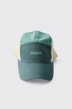 boohooMAN CASQUETTE POUR HOMME LÉGÈRE EN NYLON À PANNEAUX<Homme Chapeaux, Gants Et Écharpes