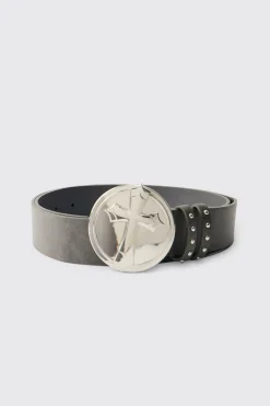 Ceinture à Boucle Croix en SYNTHÉTIQUE Délavé