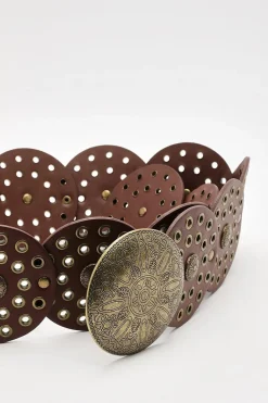 Ceinture à boucle disque ronde
