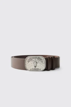 boohooMAN Ceinture à Boucle Western SYNTHÉTIQUE Kansas City<Homme Ceintures