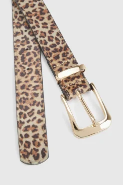 boohoo Ceinture boyfriend à boucle épaisse imprimé< Imprimé Léopard|Ceintures