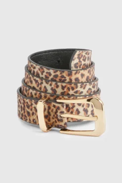 boohoo Ceinture boyfriend à boucle épaisse imprimé< Imprimé Léopard|Ceintures