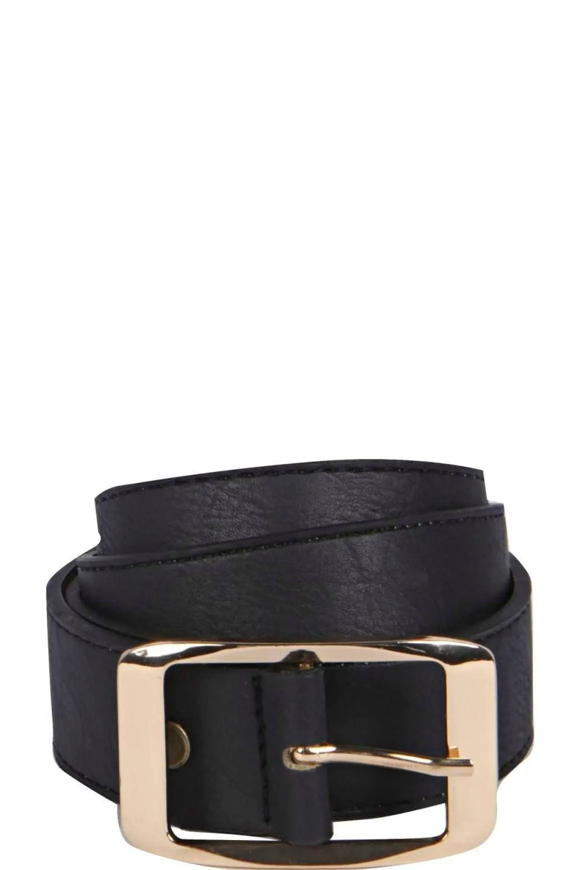 Ceinture Boyfriend Épaisse à Boucle Dorée