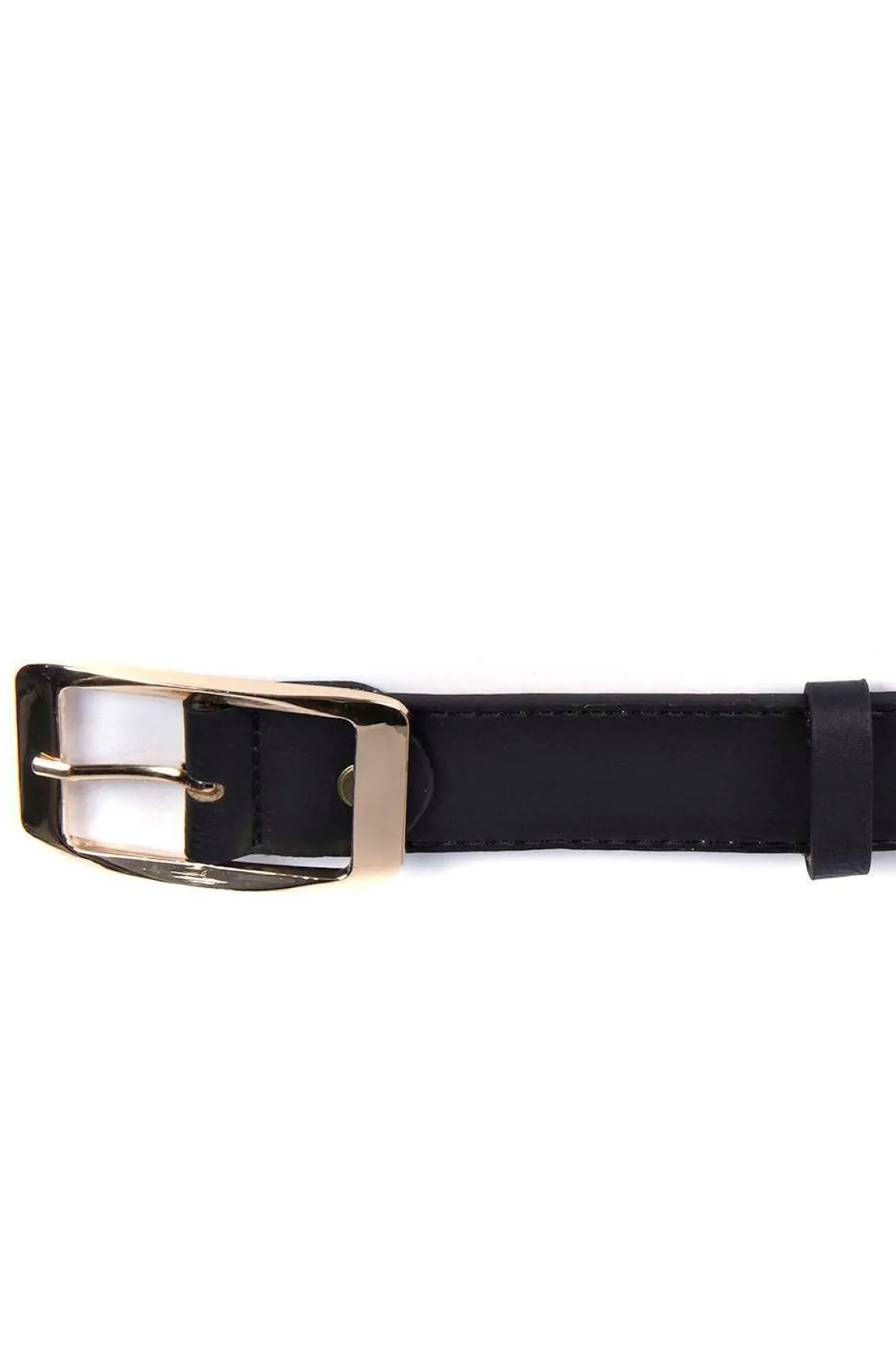 Ceinture Boyfriend Épaisse à Boucle Dorée